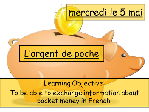 L'argent de poche - LESSON POCKET MONEY