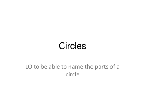 GCSE Maths: Circles powerpoint