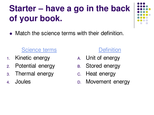 Introduction to energy