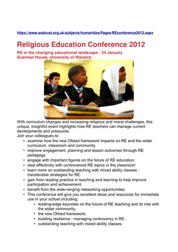 Religious Education Conference 2012