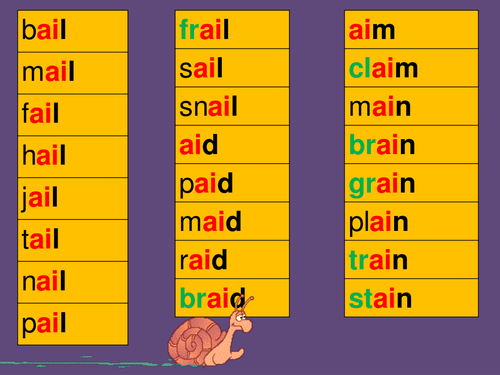 AI for snail word lists