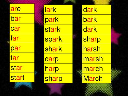AR for star word lists