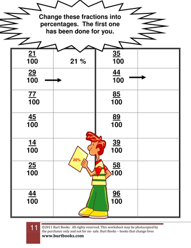 Change the fraction to a percentage