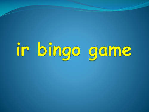 ir plenary bingo game