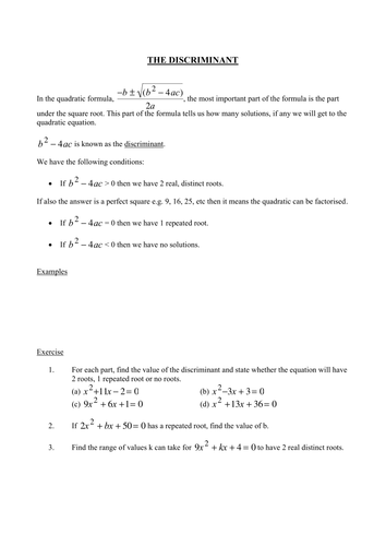 The Discriminant