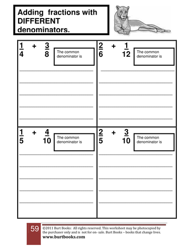 Fractions with different denominators