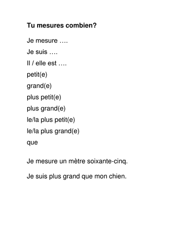 Metro 2 vert  -  Je mesure
