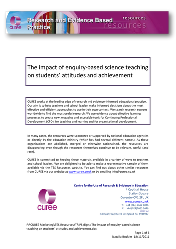 Research - enquiry based science