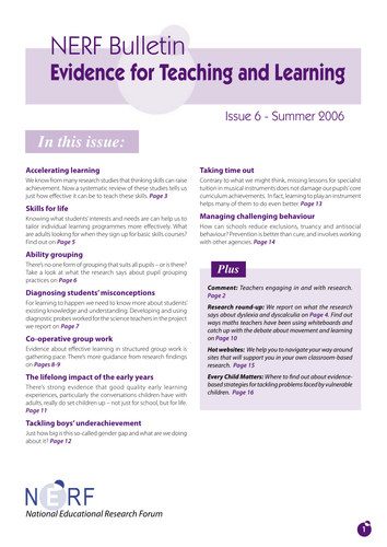 Research - cognitive acceleration