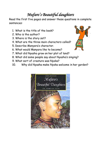 Mufaro's beautiful daughters comprehension | Teaching Resources