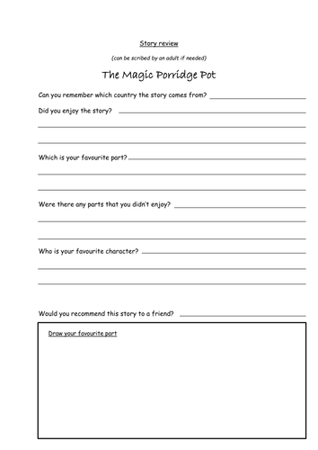 Story review for The Magic Porridge Pot