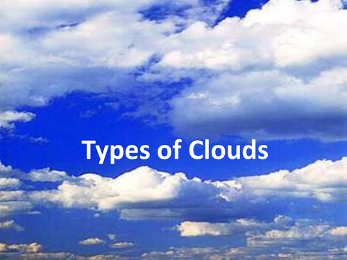 Types of Clouds | Teaching Resources