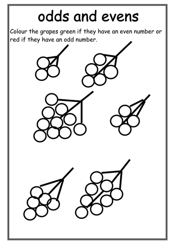 Odds and Evens worksheet | Teaching Resources