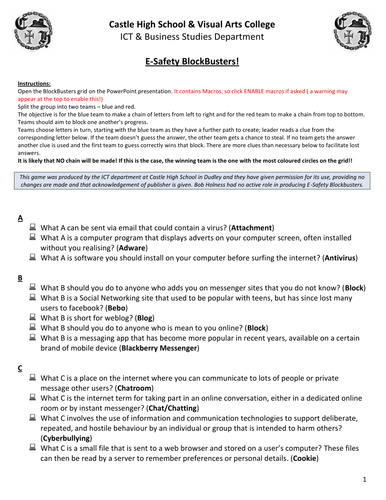 E-Safety BlockBusters