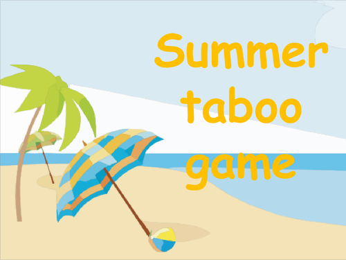 Summer Taboo Game Teaching Resources
