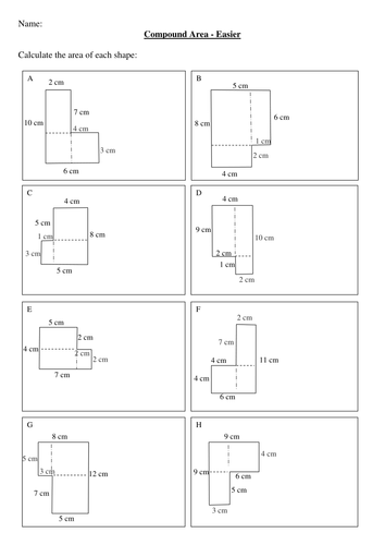 area of simple compound shape lessons blendspace