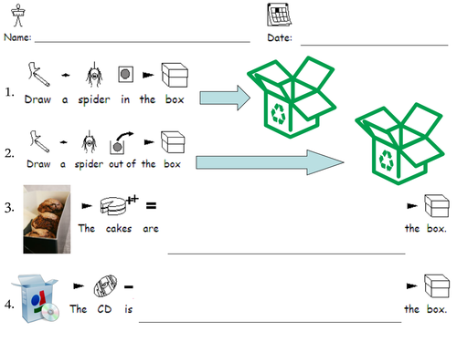 Position worksheets | Teaching Resources