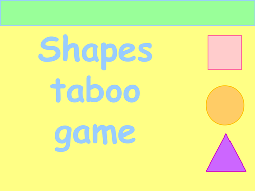 Shape taboo game