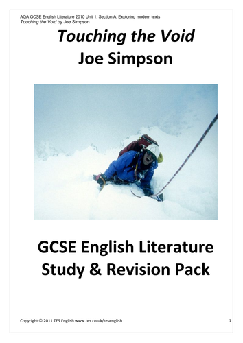 Touching the Void - Study & Revision Pack