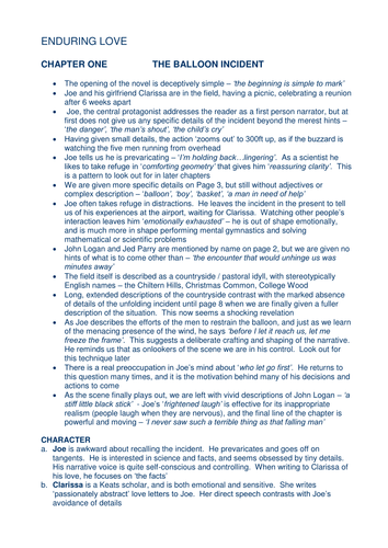 Full SoW and resources enduring love