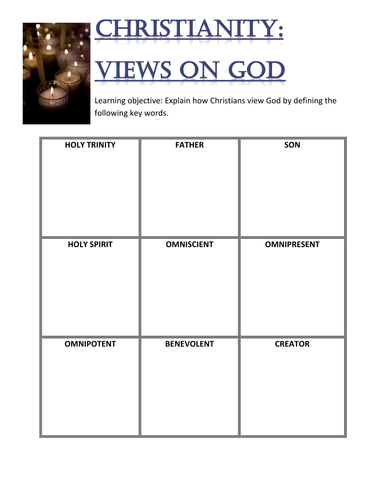 CHRISTIAN BELIEF ON GOD