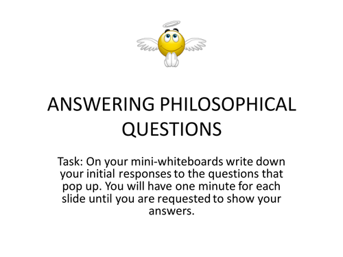 PowerPoint asking philosophical questions