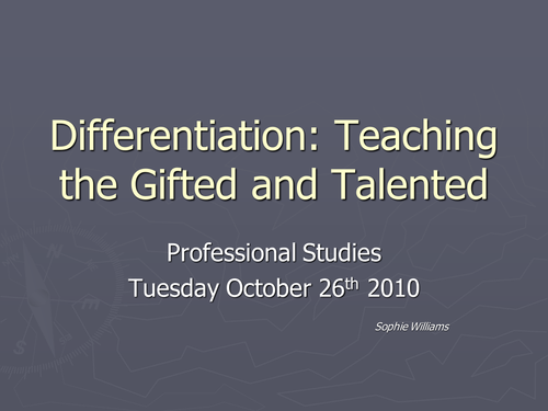 Gifted and Talented PPT