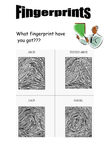 forensics fingerprint cards