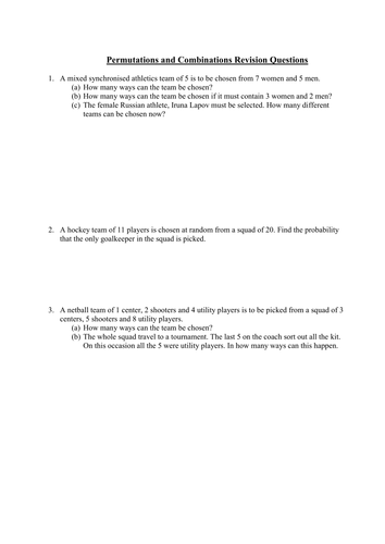 Permutations - How to do them
