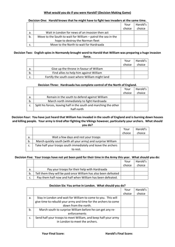 What would you do if you were Harold?