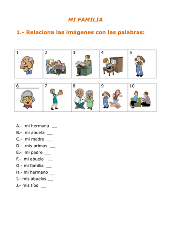 La familia - varios juegos