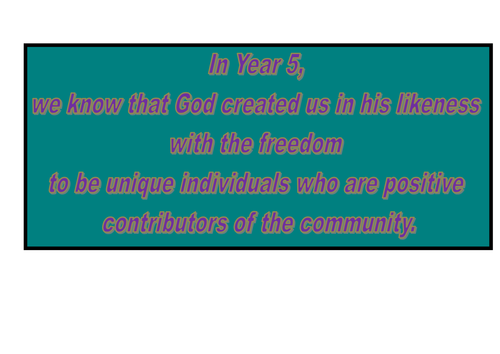 Being apart of a school community display...