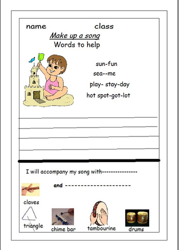 Composing and songwriting . The beach