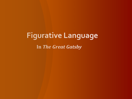 Figurative language in 'The Great Gatsby'