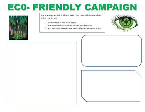 Eco campaign planning sheet