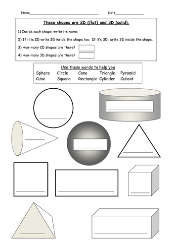 2D and 3D shapes | Teaching Resources