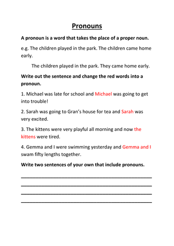 Pronouns | Teaching Resources