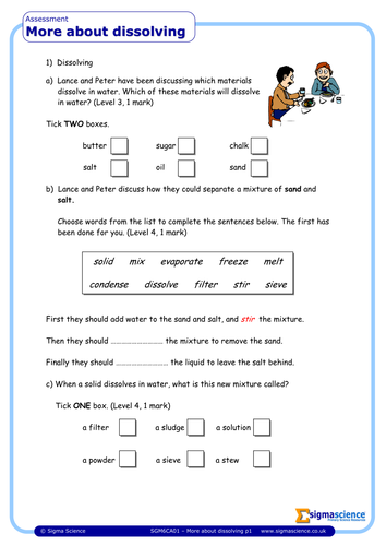 solution class english worksheet 8 hroberts999  6 Resources Dissolving 6C   Teaching  Year  by