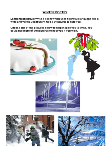 Writing a winter poem - images to help
