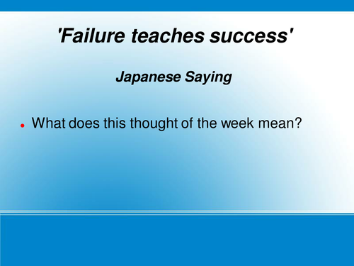 Questioning the importance of failure: PowerPoint