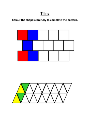 tiling worksheet teaching resources