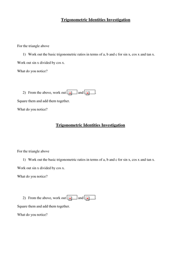 Trigonometric Investigation