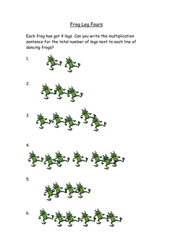 Frog Leg Fours  ( 4 x table)