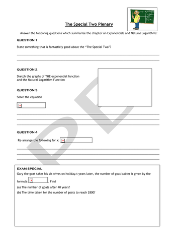 Natural Log and Exponent Activity