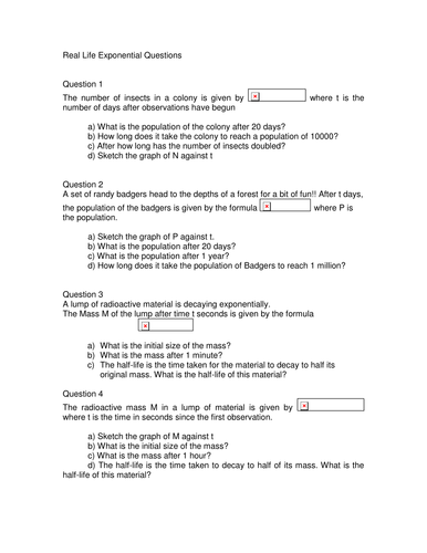 Real Life Exponentials