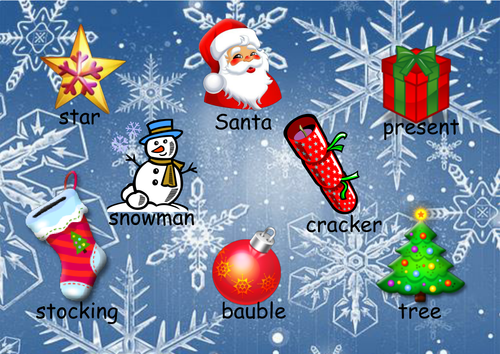Christmas word mat