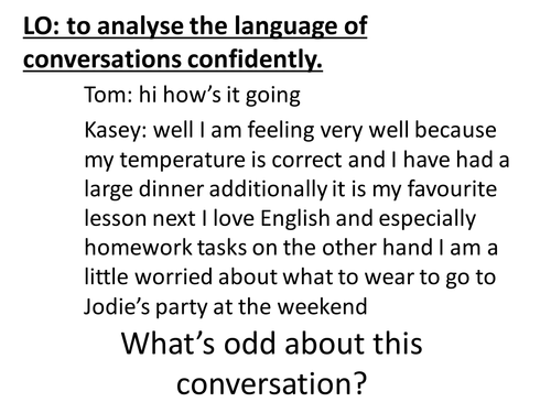 Spoken Language preparation