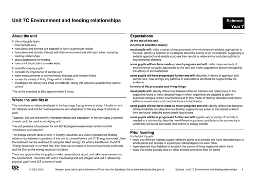 environment and feeding scheme | Teaching Resources
