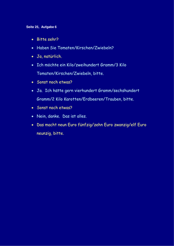 Echo Express2 Unit 2 am Markt conversation game