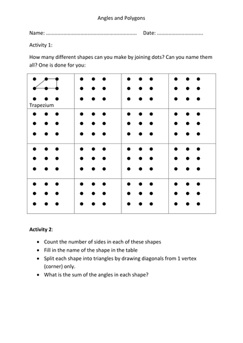 GCSE Maths: Angles and Polygons write on booklet